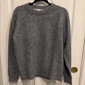 Zara Charcoal Knit Pullover BRAND NEW WITH TAGS